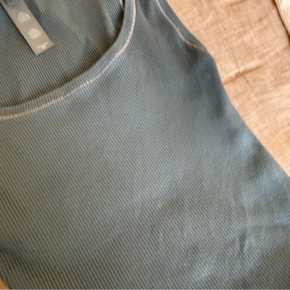 SKIMS Ribbed Tank Top Bundle of 3 in Slate Blue Floral Stripes Size XS - Picture 5 of 9